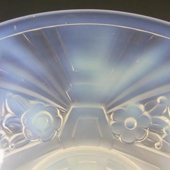 Jobling #6000 Art Deco Opaline/Opalescent Glass Flower Bowl