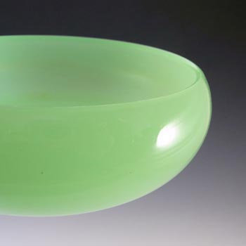 Jobling #1054 Art Deco Uranium Jade Green Glass Bowl