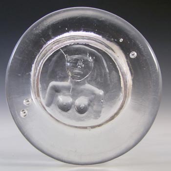 Boda Vintage Clear Glass Nude Lady \"Eve\" Bowl by Erik Hoglund