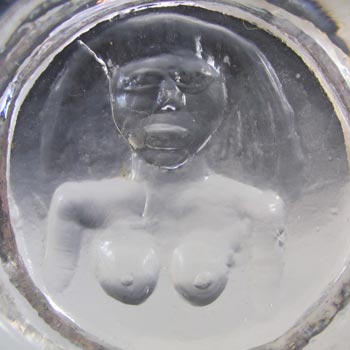 Boda Vintage Clear Glass Nude Lady "Eve" Bowl by Erik Hoglund
