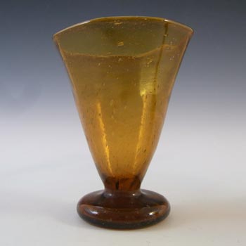 Egyptian Recycled "Muski" Bubbly Amber Glass Port or Sherry Glasses