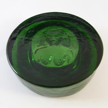 Boda Vintage Green Glass Nude Lady "Eve" Bowl by Eric Hoglund