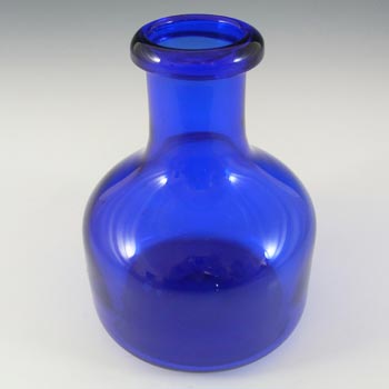 SIGNED Kosta Boda Blue Glass Swedish Vase by Erik Hoglund