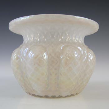 Kralik Art Nouveau Iridescent Mother-of-Pearl Glass Textured Vase