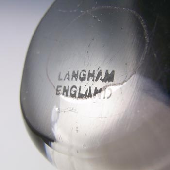 MARKED Langham British Vintage Black & White Glass Penguin
