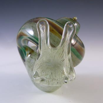 LABELLED Langham Vintage Green & Brown Glass Snail Sculpture