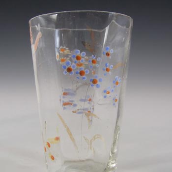 Mary Gregory Pair of Victorian Hand Enamelled Glass Tumblers