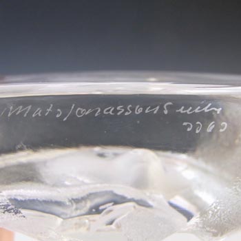 Mats Jonasson #3363 Glass Panda Paperweight - Signed
