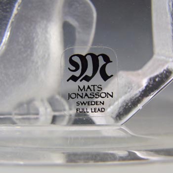 Mats Jonasson #88113 Glass Penguin Paperweight - Signed +Label