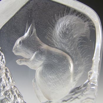 Mats Jonasson #3280 Glass Squirrel Paperweight - Signed