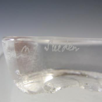 SIGNED & LABELLED Mats Jonasson Glass Mouse Paperweight