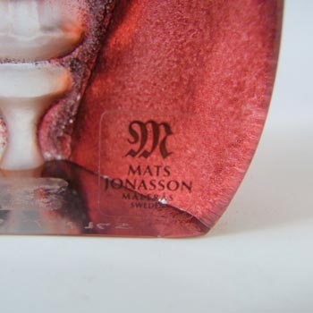 Mats Jonasson #88165 Glass 'Kiwok' Masqot Face Sculpture - Signed