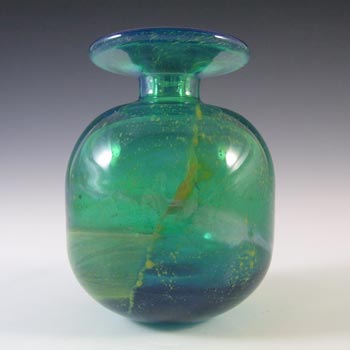 (image for) Mdina 'Blue Summer' Maltese Glass Vase - Signed