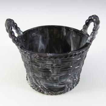 Sowerby #1102 Victorian Purple Malachite / Slag Glass Bowl