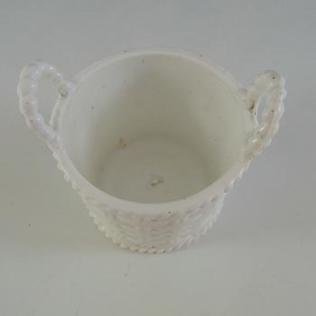 Sowerby #1102 Victorian White Milk Glass Basket Bowl - Marked