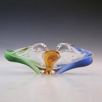 Mstisov Mid-Century Czech Glass Rhapsody Bowl by Frantisek Zemek