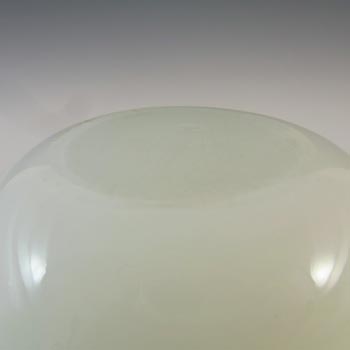 Murano / Venetian Green & White Cased Glass Bubble Bowl