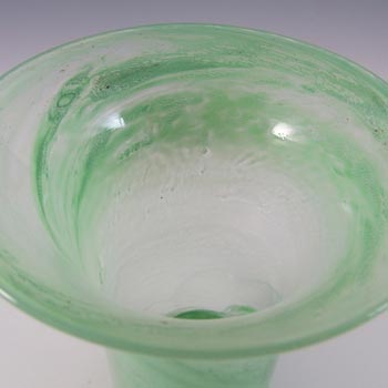 Nazeing British Clouded May Green Bubble Glass Vase #36/7