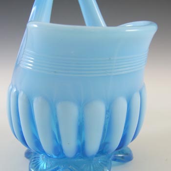 Davidson Blue Pearline Glass 'Lady Caroline' Basket Bowl
