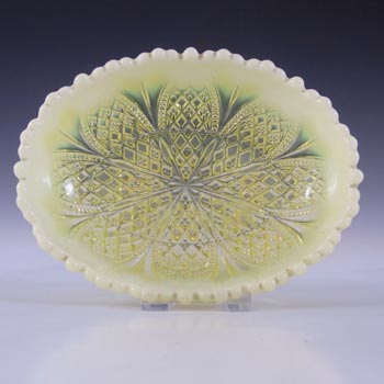 Davidson Primrose Pearline Vaseline Glass \'William & Mary\' Bowl
