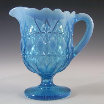 Davidson Blue Pearline Glass \'Prince William\' Jug / Creamer