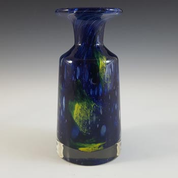 Prachen Blue & Yellow Glass 'Flora' Vase by Frantisek Koudelka