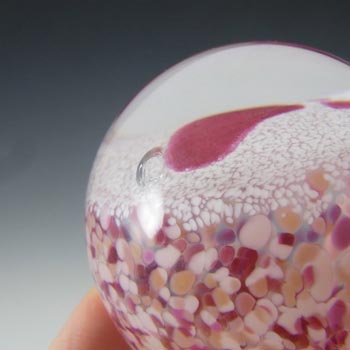 MARKED Caithness Pink Glass Baby Girl "Tiny Toes" Paperweight