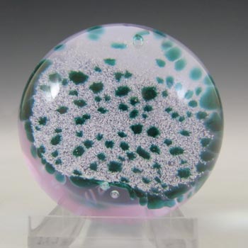 BOXED & MARKED Caithness Green Glass \"\'Wisp\" Paperweight
