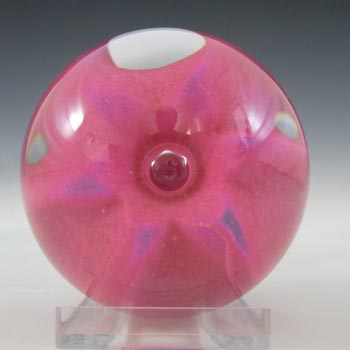 MARKED Caithness Vintage Pink Glass \"Seagems\" Paperweight