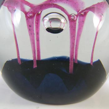 MARKED Caithness Pink & Blue Glass "Maydance" Paperweight