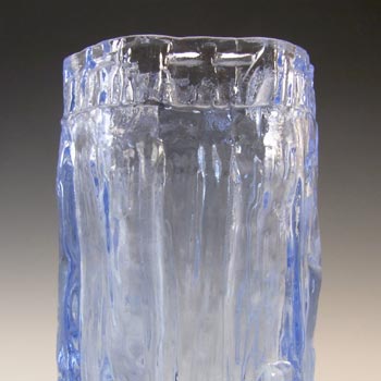 Ravenhead British Vintage Blue Glass Textured Bark Vase