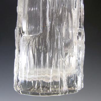 Ravenhead BOXED Vintage Clear Glass Textured Bark Vase