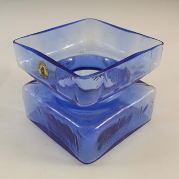 Riihimaki 'Pala' Riihimaen Helena Tynell Blue Glass Vase - Labelled
