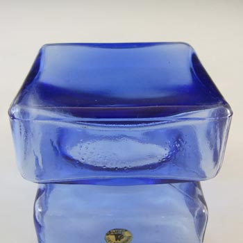 Riihimaki 'Pala' Riihimaen Helena Tynell Blue Glass Vase - Labelled