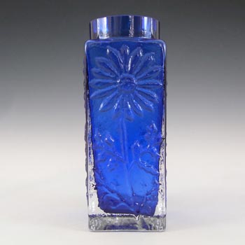 Dartington Blue Glass Frank Thrower 'Marguerite' Flower Vase FT228