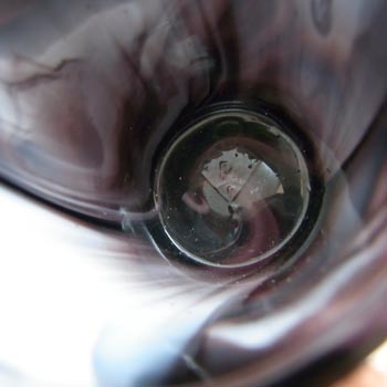 Sowerby #1258 Victorian Purple Malachite / Slag Glass Spill Vase