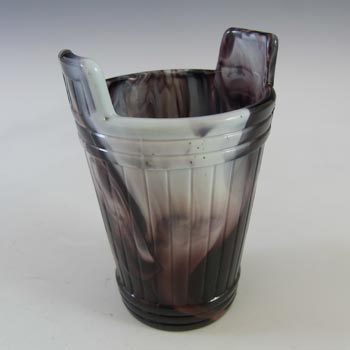 Sowerby #1258 Victorian Purple Malachite / Slag Glass Spill Vase