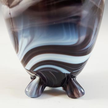 Sowerby #1288 Victorian Purple Malachite / Slag Glass Spill Vase