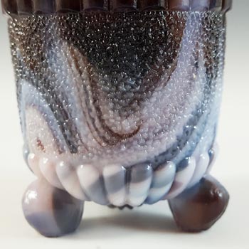 Sowerby #1148 Victorian Antique Malachite / Slag Glass Spill Vase