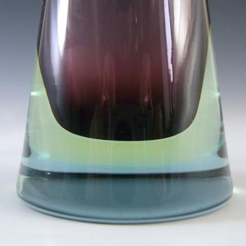(image for) Murano/Venetian Purple, Amber & Blue Sommerso Glass Jug/Vase - Click Image to Close