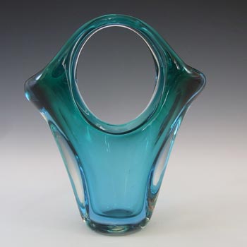 (image for) Murano Turquoise & Blue Sommerso Glass Vintage Vase