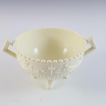 Sowerby #1350 Victorian Queen's Ivory Milk Glass Bowl - Marked