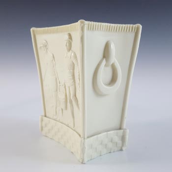 Sowerby #1281 Victorian Queen's Ivory Milk Glass Vase - Marked