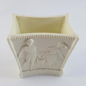 Sowerby #1281 Victorian Queen's Ivory Milk Glass Vase - Marked
