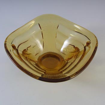Sowerby #2614 Art Deco 1930's Amber Glass Elephant Bowl