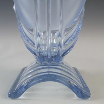 Stölzle Vintage 1930's Czech Art Deco Blue Glass Vase