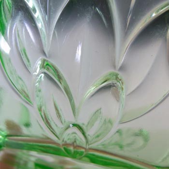 Stölzle Czech Art Deco Uranium Green Glass Bowl #19100