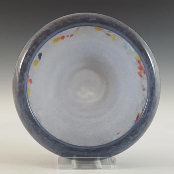Vasart or Strathearn Blue Mottled Vintage Glass Bowl B029