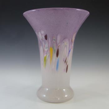 LARGE Vasart or Strathearn Purple Mottled Glass Vase V022