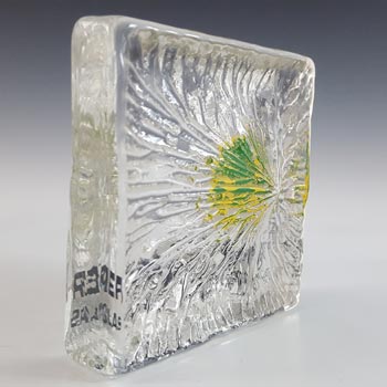 Walther Kristallglas German Glass Advertising Block / Slab